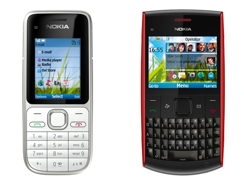 Nokia C2-01 and X2-01 budget phones: Social networking for less than £