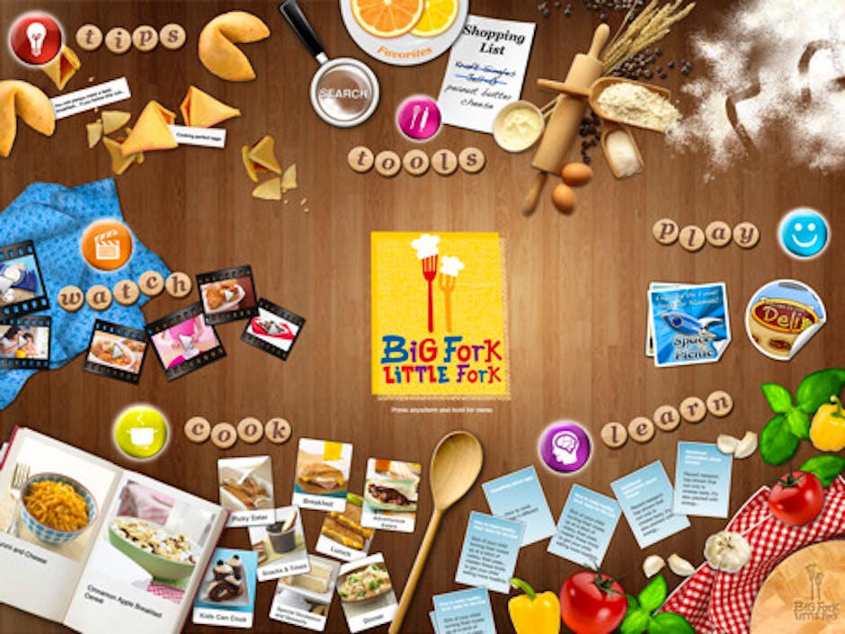 iPad app Big Fork Little Fork teaches healthy eating to kids
