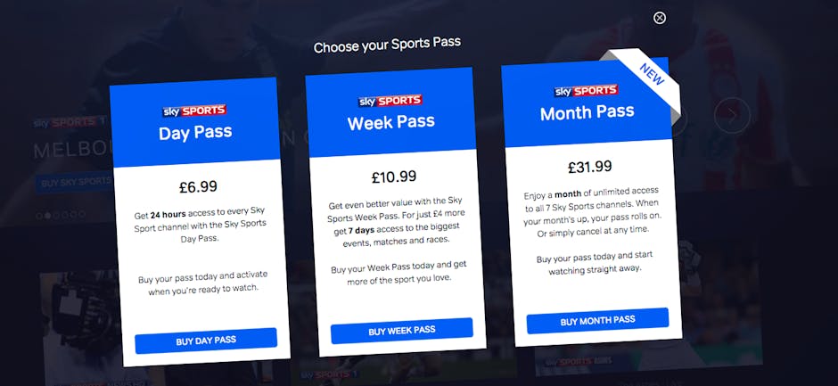 Sky Sports Monthly Pass kicks off on Now TV | Recombu