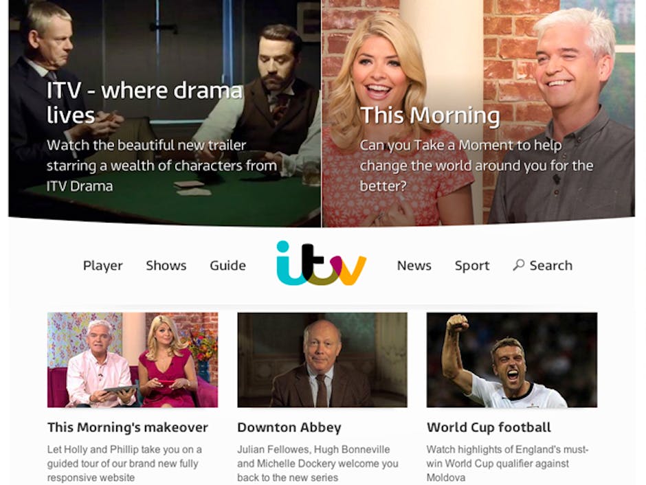 ITV Site Redesign Puts ITV Player Content Front And Centre | Recombu