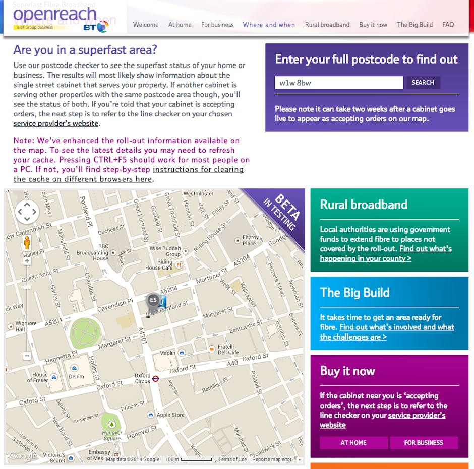 BT promises addresslevel upgrade to fibre broadband checker