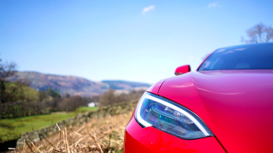 Tesla Model S 100D bonnet and front lights