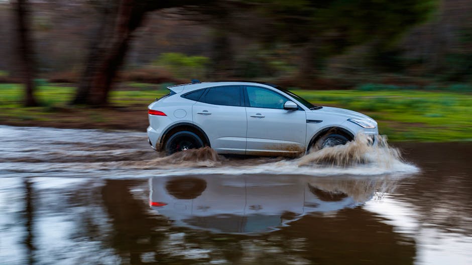 Jaguar E-Pace P300 R-Dynamic in water